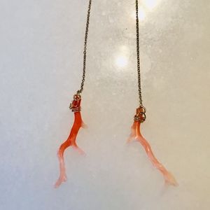 handmade coral earrings